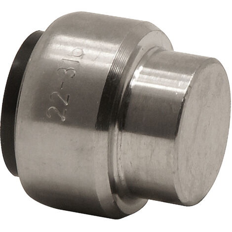 Kappe 22 mm Edelstahl, TECTITE 316  TS301