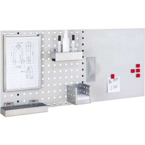 Kappes LogoChart® Office Set 1 1x Lochplatte 1000x450mm 1x Zubehörsortiment 13-teilig Alufarben