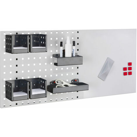 Kappes LogoChart® Office Set 3 1x Lochplatte 1000x450mm 1x Zubehörsortiment 15-teilig Anthrazitgrau RAL 7016
