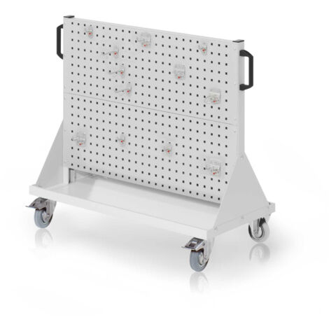 Kappes RasterMobil® Größe 2 - 1000x890x500mm - 4x Lochplatte 16-teilig - lichtgrau