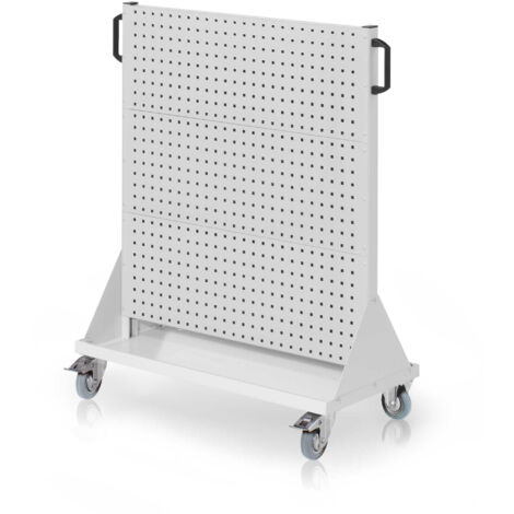 Kappes RasterMobil® mobiler Arbeitsplatzschrank Größe 3 1230x1000x500mm 6 Lochplatten - lichtgrau
