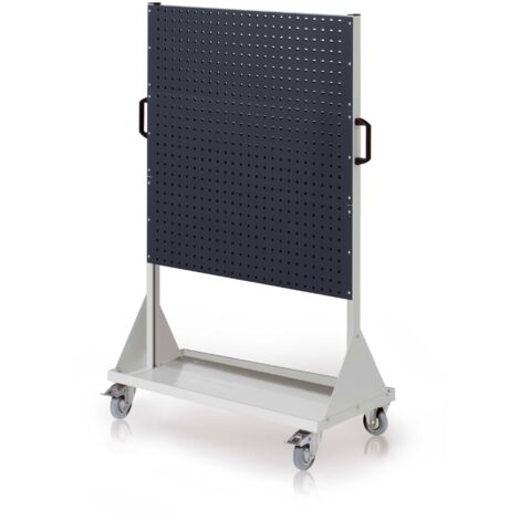 Kappes RasterMobil® mobiler Arbeitsplatzschrank Größe 4 1580x1000x500mm 6 Lochplatten 6-teilig anthrazitgrau