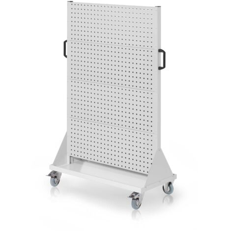 Kappes RasterMobil® mobiler Arbeitsplatzschrank Größe 4 1580x1000x500mm 8x Lochplatte lichtgrau