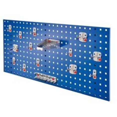 Kappes ®RasterPlan by ABAX Einsteigerset 5 1x Lochplatte 1000x450mm 1x Werkzeughaltersortiment 15-teilig Enzianblau RAL 5010