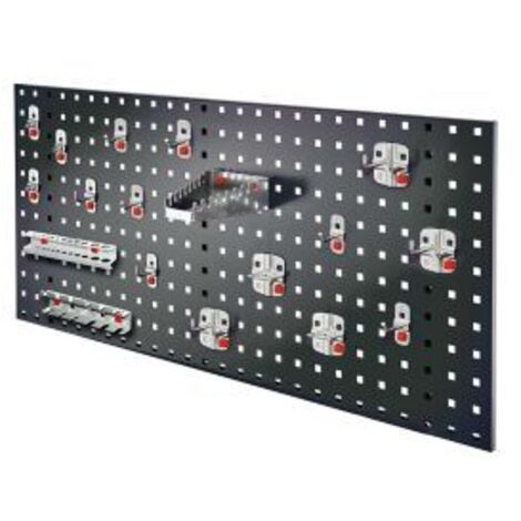 Kappes ®RasterPlan by ABAX Einsteigerset 6 1x Lochplatte 1000x450mm 1x Werkzeughaltersortiment 18-teilig Anthrazitgrau RAL 7016