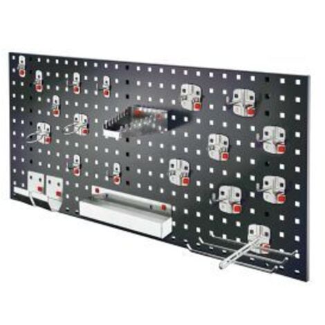 Kappes ®RasterPlan by ABAX Einsteigerset 7 1x Lochplatte 1000x450mm 1x Werkzeughaltersortiment 21-teilig Anthrazitgrau RAL 7016