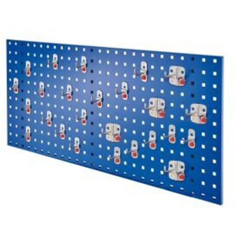 Kappes ®RasterPlan by ABAX Einsteigerset 8 1x Lochplatte 1000x450mm 1x Werkzeughaltersortiment 25-teilig Enzianblau RAL 5010