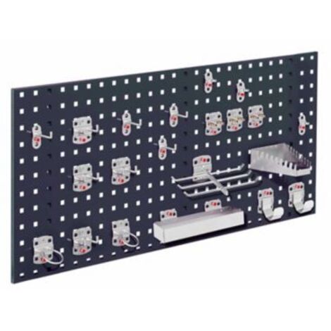 Kappes ®RasterPlan Einsteigerset 7 1x Lochplatte 1000x450mm 1x Werkzeughaltersortiment 21-teilig Anthrazitgrau RAL 7016