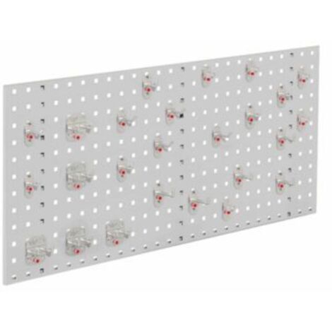 Kappes ®RasterPlan Einsteigerset 8 1x Lochplatte 1000x450mm 1x Werkzeughaltersortiment 25-teilig Lichtgrau RAL 7035