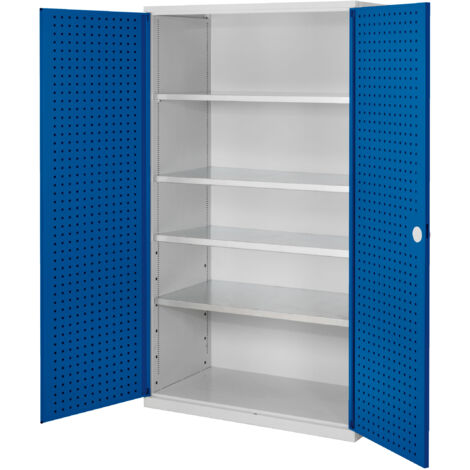 Kappes ®RasterPlan Großvolumenschränke 1950x1130x590mm Lochplattentüren Modell 1 enzianblau