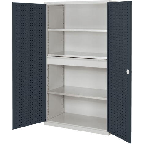 Kappes ®RasterPlan Großvolumenschränke 1950x1130x590mm Lochplattentüren Modell 2 anthrazitgrau