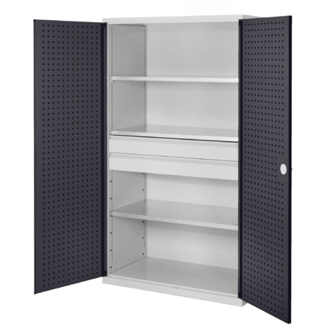 Kappes ®RasterPlan Großvolumenschränke 1950x1130x590mm Lochplattentüren Modell 3 anthrazitgrau