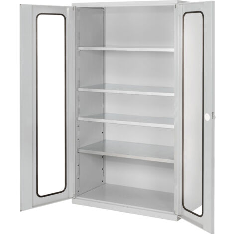 Kappes ®RasterPlan Großvolumenschränke 1950x1130x590mm Sichtfenstertüren Modell 1 lichtgrau