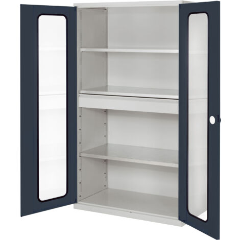 Kappes ®RasterPlan Großvolumenschränke 1950x1130x590mm Sichtfenstertüren Modell 2 anthrazitgrau