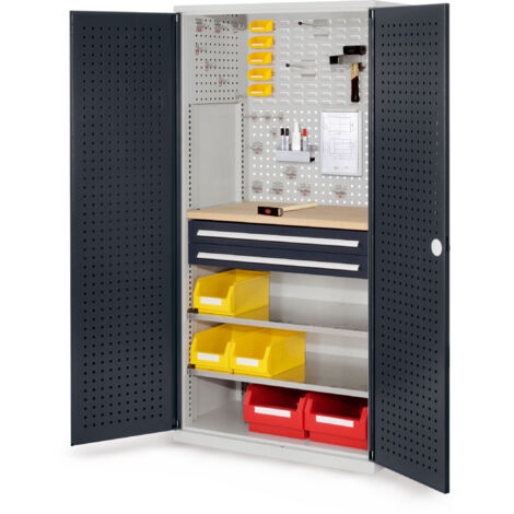 Kappes ®RasterPlan Schubladenschränke 1950x1000x600mm Lochplattentüren Modell 14 anthrazitgrau