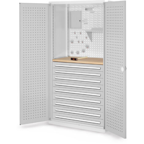 Kappes ®RasterPlan Schubladenschränke 1950x1000x600mm Lochplattentüren Modell 17 lichtgrau