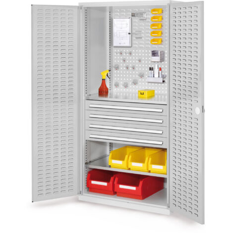 Kappes ®RasterPlan Schubladenschränke 1950x1000x600mm Schlitzplattentüren Modell 23 lichtgrau