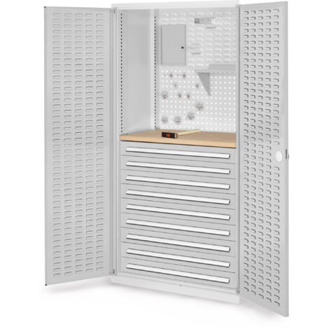 Kappes ®RasterPlan Schubladenschränke 1950x1000x600mm Schlitzplattentüren Modell 27 lichtgrau