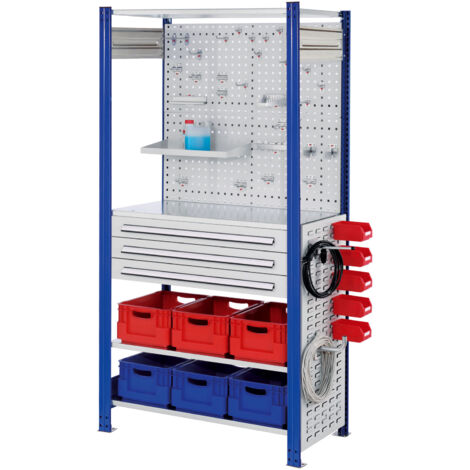 Kappes ®RasterPlan Steckregale 2000x1000x500mm Modell 8 enzianblau