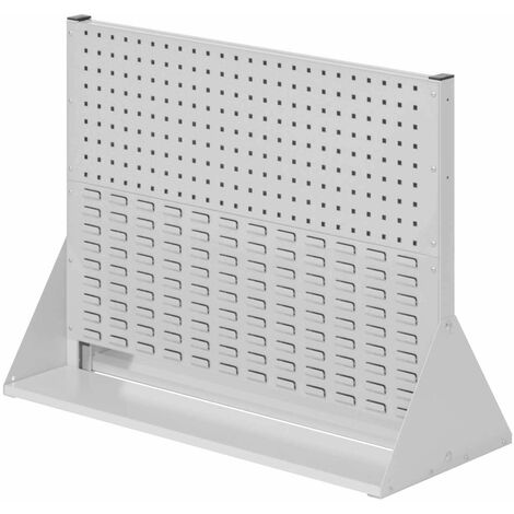 Kappes ®RasterPlan Stellwände doppelseitig Größe 2 - 2x Lochplatten 2x Schlitzplatten Lichtgrau RAL 7035