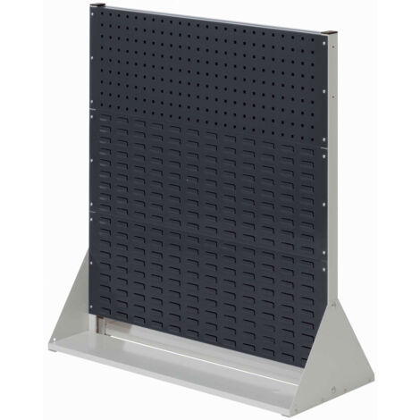 Kappes ®RasterPlan Stellwände doppelseitig Größe 3 - 2x Lochplatten 4x Schlitzplatten Anthrazitgrau RAL 7036