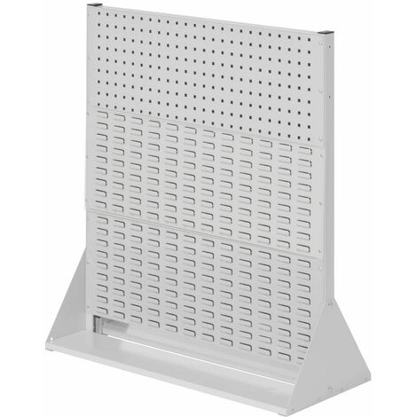 Kappes ®RasterPlan Stellwände doppelseitig Größe 3 - 2x Lochplatten 4x Schlitzplatten Lichtgrau RAL 7035