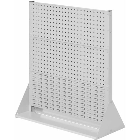 Kappes ®RasterPlan Stellwände doppelseitig Größe 3 - 4x Lochplatten 2x Schlitzplatten Lichtgrau RAL 7035