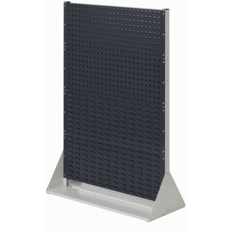 Kappes ®RasterPlan Stellwände doppelseitig Größe 4 - 4x Lochplatten 4x Schlitzplatten Anthrazitgrau RAL 7016