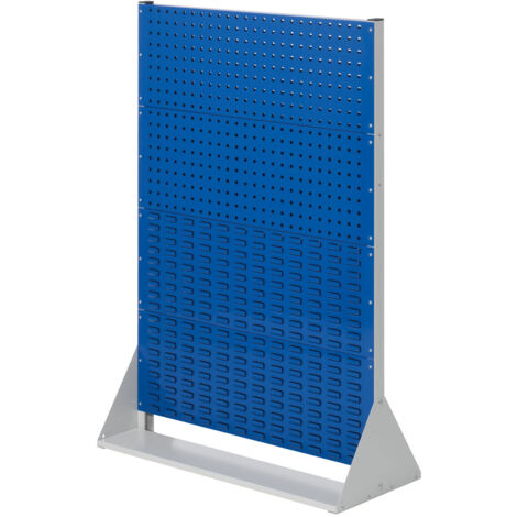 Kappes ®RasterPlan Stellwände doppelseitig Größe 4 - 4x Lochplatten 4x Schlitzplatten Enzianblau RAL 5010