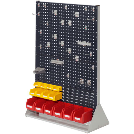 Kappes ®RasterPlan Stellwände doppelseitig Größe 4 - 6x Lochplatten 2x Schlitzplatten 1x Zubehörsortiment 42-teilig Anthrazitgrau RAL 7016