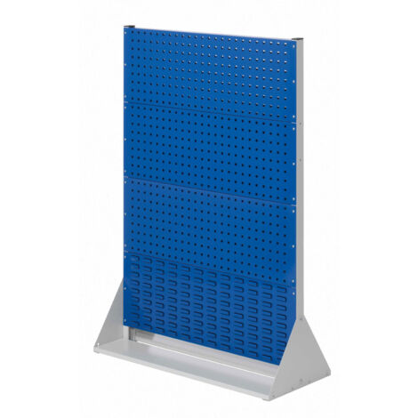Kappes ®RasterPlan Stellwände doppelseitig Größe 4 - 6x Lochplatten 2x Schlitzplatten Enzianblau RAL 5010