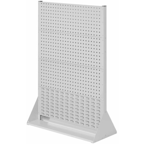Kappes ®RasterPlan Stellwände doppelseitig Größe 4 - 6x Lochplatten 2x Schlitzplatten Lichtgrau RAL 7035