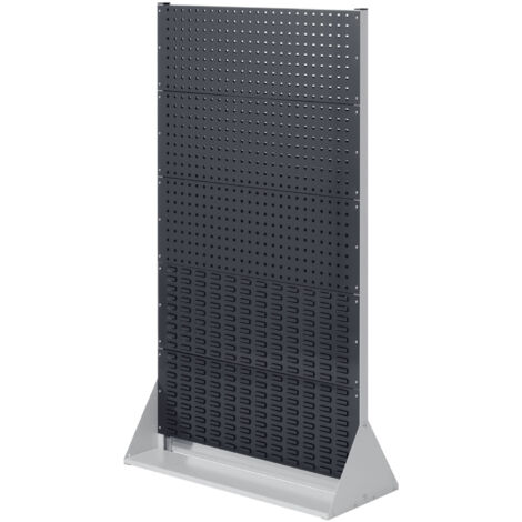 Kappes ®RasterPlan Stellwände doppelseitig Größe 5 - 6x Lochplatten 4x Schlitzplatten Anthrazitgrau RAL 7016