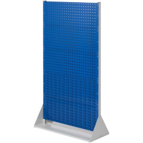 Kappes ®RasterPlan Stellwände doppelseitig Größe 5 - 6x Lochplatten 4x Schlitzplatten Enzianblau RAL 5010