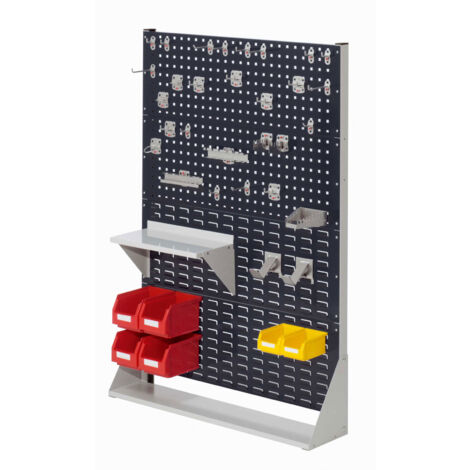 Kappes ®RasterPlan Stellwände einseitig Größe 4 - 2x Lochplatten 2x Schlitzplatten 1x Zubehörsortiment 37-teilig Anthrazitgrau RAL 7016