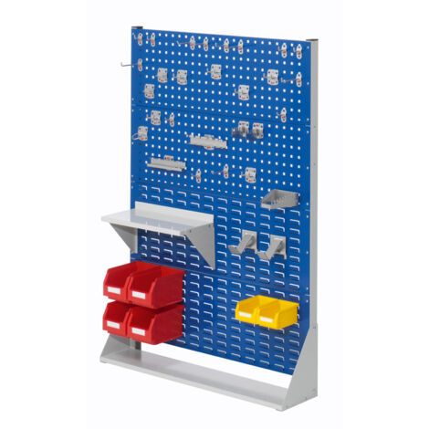 Kappes ®RasterPlan Stellwände einseitig Größe 4 - 2x Lochplatten 2x Schlitzplatten 1x Zubehörsortiment 37-teilig Enzianblau RAL 5010