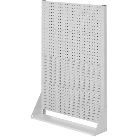 Kappes ®RasterPlan Stellwände einseitig Größe 4 - 2x Lochplatten 2x Schlitzplatten Lichtgrau RAL 7035
