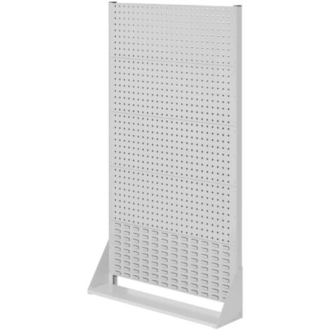 Kappes ®RasterPlan Stellwände einseitig Größe 5 - 4x Lochplatten 1x Schlitzplatte Lichtgrau RAL 7035