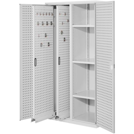 Kappes ®RasterPlan Vertikalschränke 1950x1000x600mm Modell 80 Lochplattentüren lichtgrau