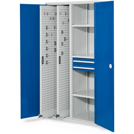 Kappes ®RasterPlan Vertikalschränke 1950x1000x600mm Modell 81 Doppelwandtüren enzianblau