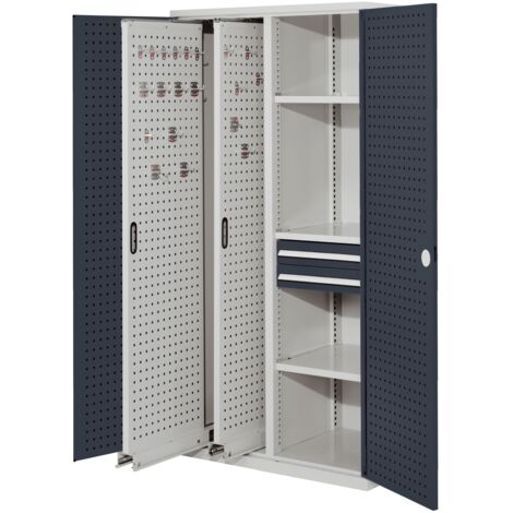 Kappes ®RasterPlan Vertikalschränke 1950x1000x600mm Modell 81 Lochplattentüren anthrazitgrau