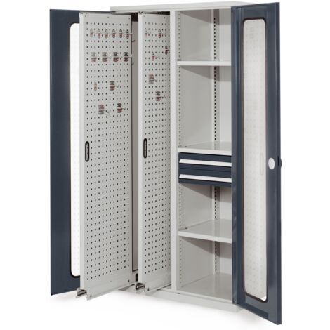 Kappes ®RasterPlan Vertikalschränke 1950x1000x600mm Modell 81 Sichtfenstertüren anthrazitgrau