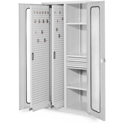 Kappes ®RasterPlan Vertikalschränke 1950x1000x600mm Modell 81 Sichtfenstertüren lichtgrau