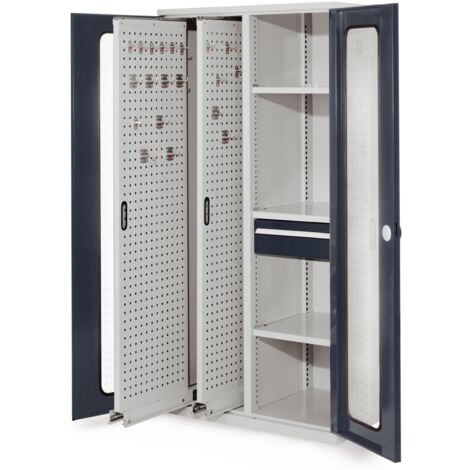 Kappes ®RasterPlan Vertikalschränke 1950x1000x600mm Modell 82 Sichtfenstertüren anthrazitgrau
