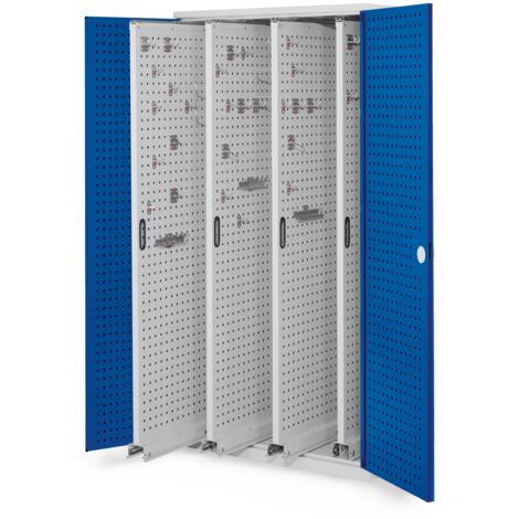 Kappes ®RasterPlan Vertikalschränke 1950x1000x600mm Modell 83 Lochplattentüren enzianblau