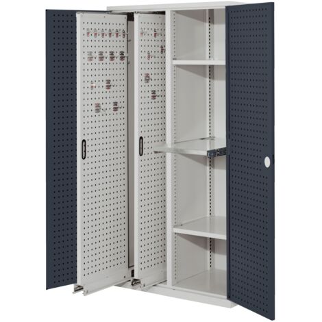 Kappes ®RasterPlan Vertikalschränke 1950x1000x600mm Modell 84 Lochplattentüren anthrazitgrau