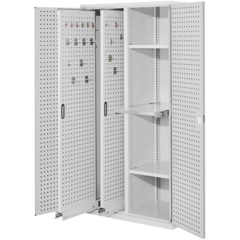 Kappes ®RasterPlan Vertikalschränke 1950x1000x600mm Modell 84 Lochplattentüren lichtgrau