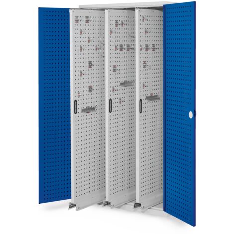 Kappes ®RasterPlan Vertikalschränke 1950x1000x600mm Modell 85 Lochplattentüren enzianblau