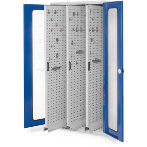 Kappes ®RasterPlan Vertikalschränke 1950x1000x600mm Modell 85 Sichtfenstertüren enzianblau