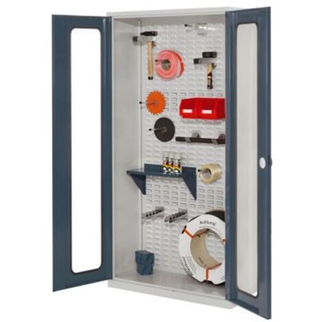Kappes ®RasterPlan Werkstückschränke 1950x1000x410mm mit Sichtfenstertüren anthrazitgrau
